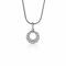 ZINZI zilveren hanger rond wit ZIH1757