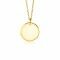 20mm ZINZI Gold Plated Sterling Silver Pendant Shiny Coin to Engrave ZIH2345G20 (excl. necklace)