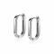 20mm ZINZI Sterling Silver Hoop Earrings Oval Shape White Zirconias ZIO2319