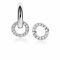 7,5mm ZINZI Sterling Silver Earrings Pendants Round White Zirconias ZICH2550 (excl. hoop earrings)