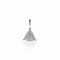 ZINZI Sterling Silver Pendant Triangle White ZIH2075