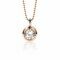 ZINZI Rose Gold Plated Sterling Silver Pendant Round White Zirconia ZIH3