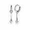 19mm ZINZI Sterling Silver Earrings Pendants Bar White Zirconia ZICH1953 (excl. hoop earrings)