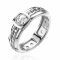 ZINZI Sterling Silver Multi-look Ring with Link Chain ZIR1372