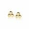 5,5mm ZINZI Gold Plated Sterling Silver Stud Earrings 3x Beads ZIO1588G