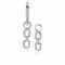 19mm ZINZI Sterling Silver Earrings Pendants with Trendy Oval Chains Set with White Zirconias ZICH2552 (excl. hoop earrings)