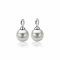 10mm ZINZI Sterling Silver Earrings Pendants Pearl Grey ZICH266LG (excl. hoop earrings)