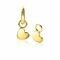 ZINZI Sterling Silver Ear Pendants 14K Yellow Gold Plated Heart