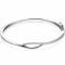 ZINZI Sterling Silver Bangle Bracelet Crossover White Zirconia ZIA1971