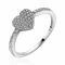 ZINZI Sterling Silver Luxury Ring with Heart ZIR1114