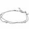 ZINZI Sterling Silver Bracelet Double Heart White ZIA1721