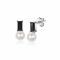ZINZI Sterling Silver White Pearl Ear Studs Black