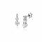 11mm ZINZI Sterling Silver Stud Earrings 3 Round White Zirconias Ascending ZIO2439