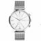 ZINZI Traveller Watch 39mm White Dial Stainless Steel Case and Mesh Strap with dual time ZIW740M