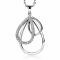 ZINZI zilveren hanger peer wit 40mm ZIH1369