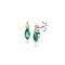 10mm ZINZI Sterling Silver Stud Earrings Oval Zirconia in Green and Yellow ZIO2499