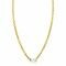ZINZI Gold Plated Sterling Silver Rolo Chain Necklace 42cm with Silver Oval Clasp ZIC2377G