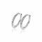 ZINZI Sterling Silver EarRings 16 x 2mm White Zirconia