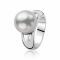 ZINZI Sterling Silver Ring Pearl Grey 12mm ZIR170G