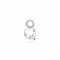 ZINZI Sterling Silver Letter Ear Pendant Q (per piece)