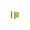 8mm ZINZI Gold Plated Sterling Silver Stud Earrings Bar Green ZIO1689GG