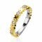ZINZI Gold Plated Sterling Silver Stackable Ring XOXO with White Zirconias ZIR2193