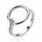 ZINZI zilveren ring 13mm rond met 1 zijde van scheen bezet met witte zirconia's ZIR-BF22