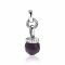 ZINZI Sterling Silver Pendant Pearl Purple 12mm ZIH1062P