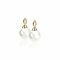 10mm ZINZI Gold Plated Sterling Silver Earrings Pendants Pearl White ZICH266WG (excl. hoop earrings)