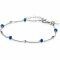 ZINZI Sterling Silver Fantasy Bracelet with 5 Blue Donuts and Shiny Beads 17-19,5cm ZIA2511