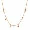 ZINZI Sterling Silver Fantasy Necklace 14K Rose Gold Plated 45cm