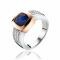 ZINZI zilveren ring rosé verguld blauw ZIR1156H