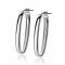 35mm ZINZI Sterling Silver Hoop Earrings Oval 35x4mm ZIO2164