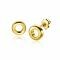 5mm ZINZI Gold Plated Sterling Silver Stud Earrings Open Circle ZIO2168G