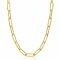 ZINZI Gold Plated Sterling Silver Paperclip Chain Necklace length chain 7mm 45cm ZIC2533G
