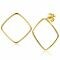 44mm ZINZI Gold Plated Sterling Silver Stud Earrings Open Square ZIO2095G