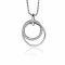 26mm ZINZI Sterling Silver Pendant with 2 Intertwined Open Circles White Zirconias ZIH2431 (excl. necklace)