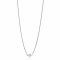 ZINZI Sterling Silver Rope Chain Necklace Set with a Round White Zirconia 40-45cm ZIC2461
