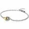 ZINZI Sterling Silver Bracelet Bicolor with 2 Connected Open Circles 17-20cm ZIA2102