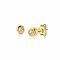 NOVEMBER Stud Earrings 4mm Gold Plated with Birthstone Yellow Citrine Zirconia