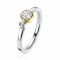 ZINZI Sterling Silver Ring 14K Yellow Gold Plated Round ZIR2146