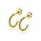 11mm ZINZI Gold Plated Sterling Silver Stud Earrings Hoop Beads ZIO2176G
