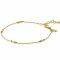 ZINZI Sterling Silver Bracelet 14K Yellow Gold Plated Bars and Beads