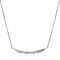 ZINZI Sterling Silver Chain Necklace Bar with Wavy Pattern and White Zirconias 45cm ZIC2034