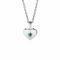 MAY Pendant 12mm Sterling Silver Heart Birthstone Green Emerald Zirconia (excl. necklace)