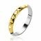 ZINZI Sterling Silver Stackable Ring 14K Yellow Gold Plated Studs ZIR2167