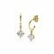 ZINZI Gold Plated Sterling Silver Earrings White Zirconia ZIO1980G