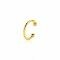 12,5mm ZINZI Gold Plated Sterling Silver Ear Cuff Twisted Tube (price per piece) ZIO-CUFF3G