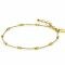 ZINZI Sterling Silver Bracelet 14K Yellow Gold Plated Cubes