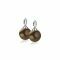 10mm ZINZI Sterling Silver Earrings Pendants Pearl Brown ZICH266BR (excl. hoop earrings)